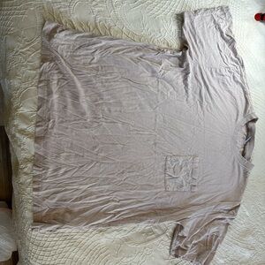 Casual Beige T-Shirt with Pocket